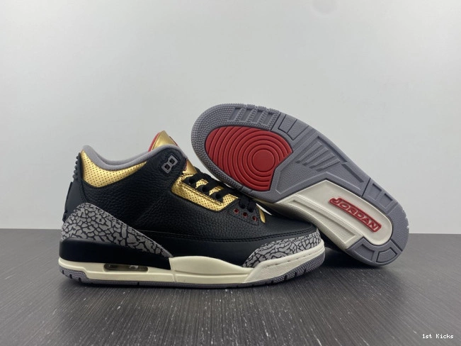 Gold 3 Black Jordan Air CK9246-067 WMNS 0731